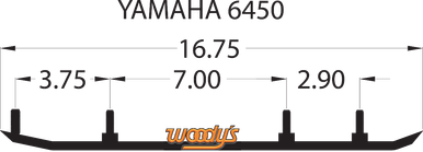 Woody's Extender Trail III Flat-Top Runner for Yamaha VMAX 500 1997-2000 EYV3-6450