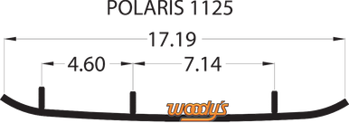 Woody's Trail Blazer IV Flat-Top 6" 60° Carbide Runner for Polaris 550 INDY 2014-2022 TPI4-1125