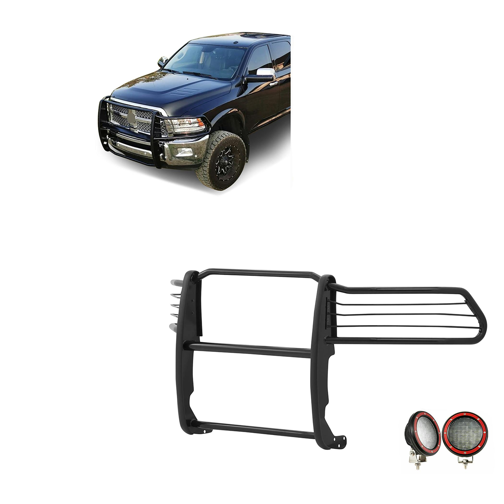 Black Horse Off Road 17DR01MA-PLFR Grille Guard Kit