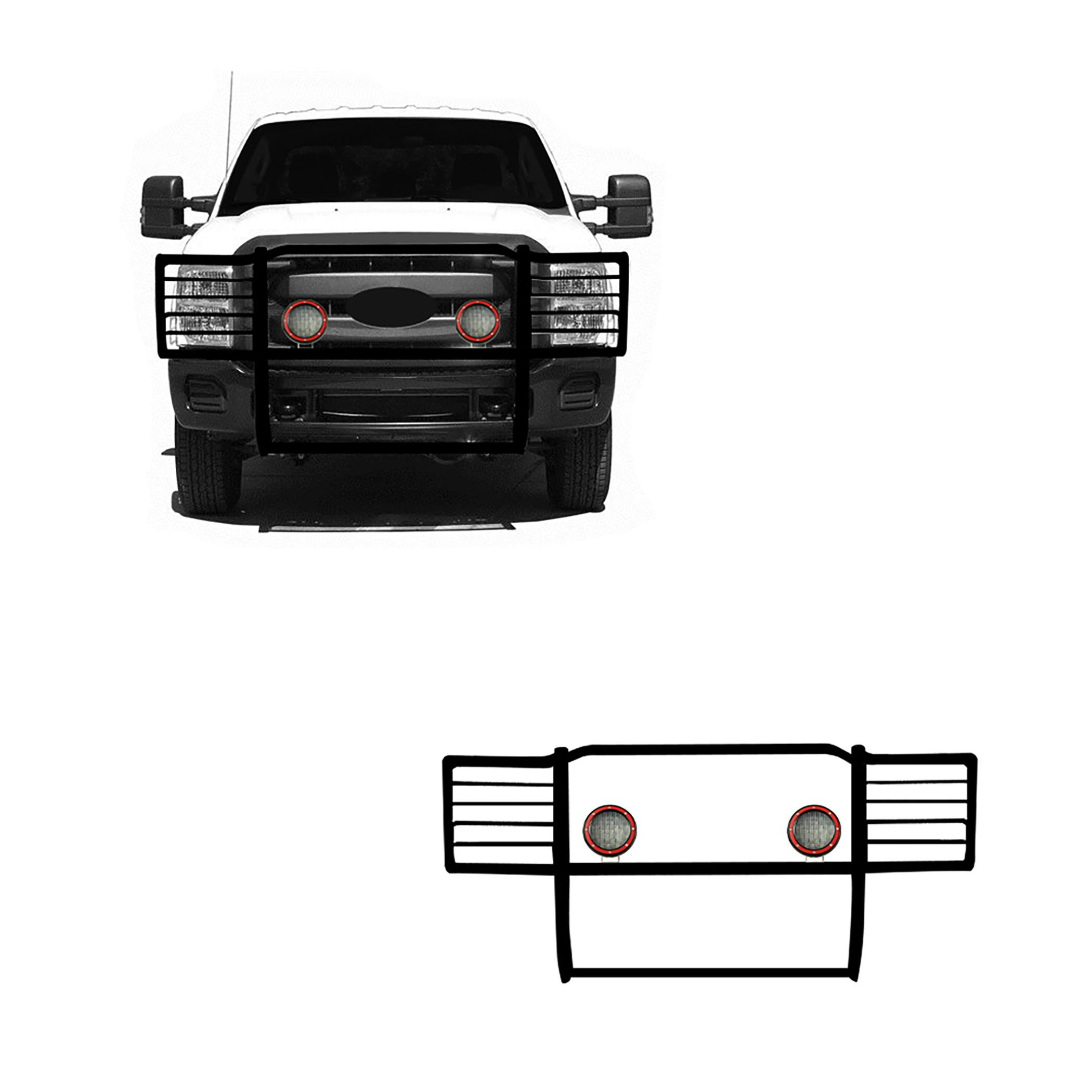 Black Horse Off Road 17FB26MA-PLFR Grille Guard Kit