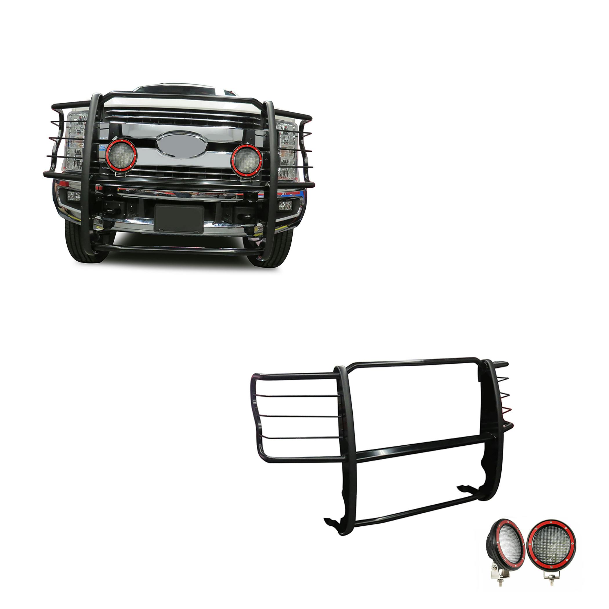Black Horse Off Road 17FB28MA-PLFR Grille Guard Kit