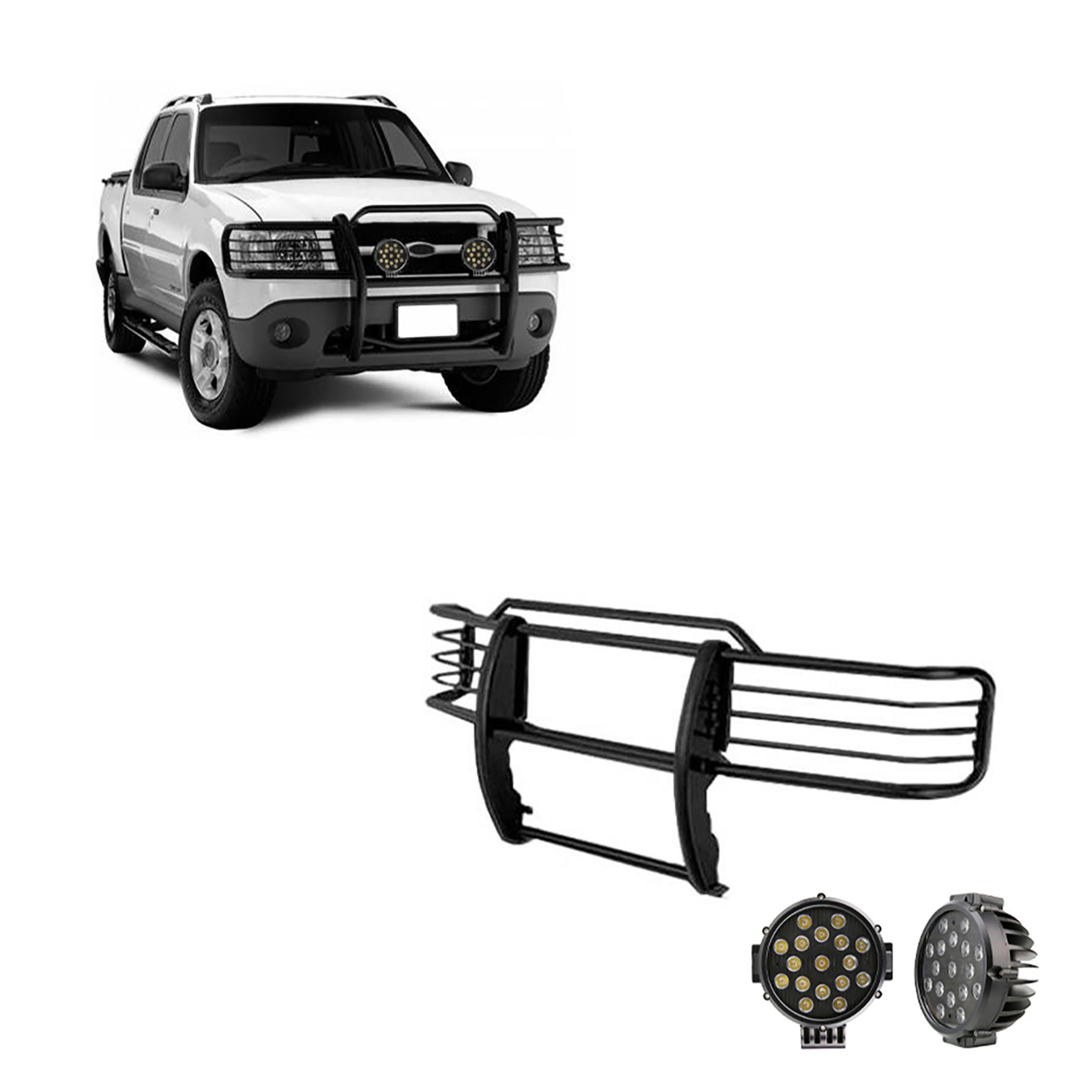 Black Horse Off Road 17FJ24MA-PLB Grille Guard Kit