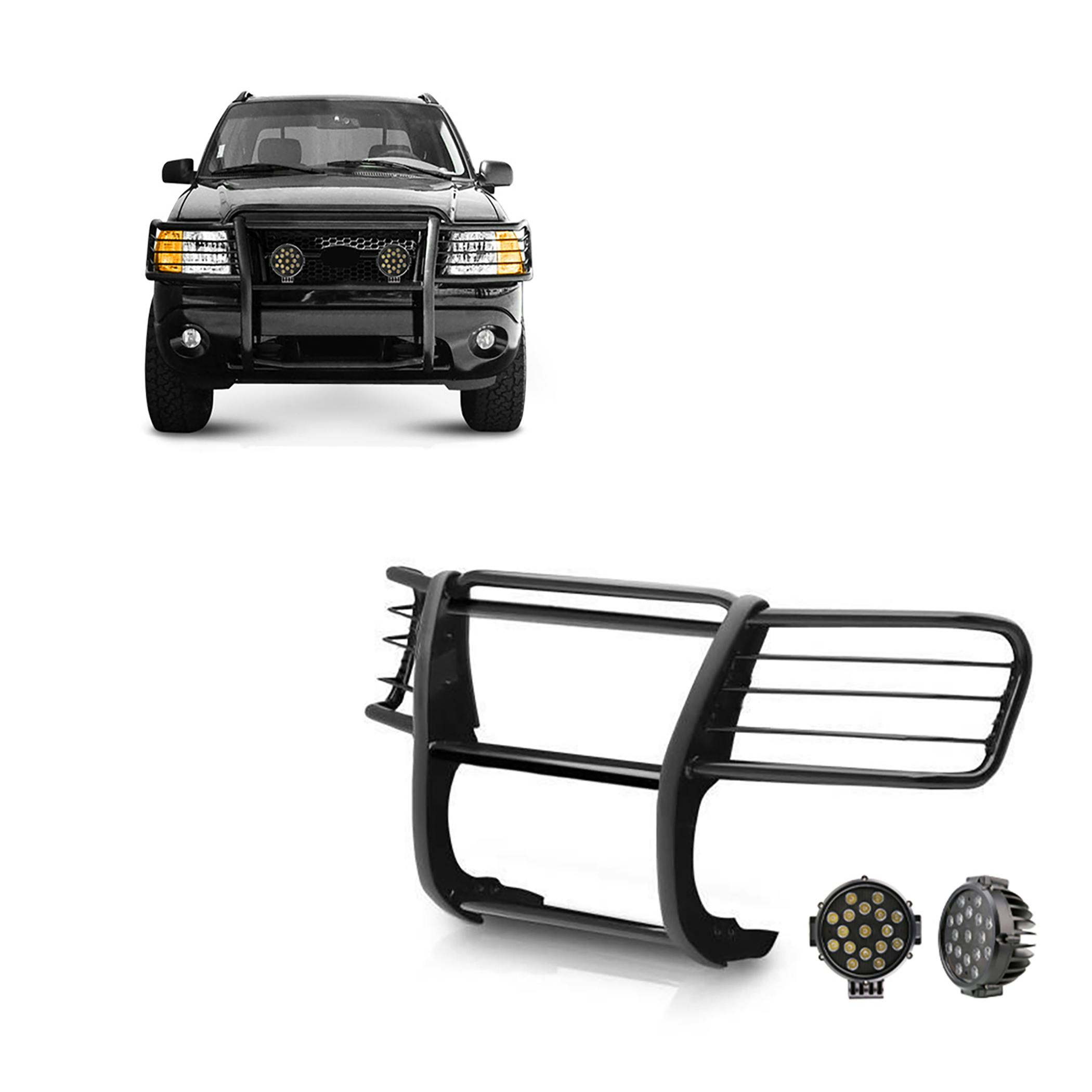 Black Horse Off Road 17FJ26MA-PLB Grille Guard Kit
