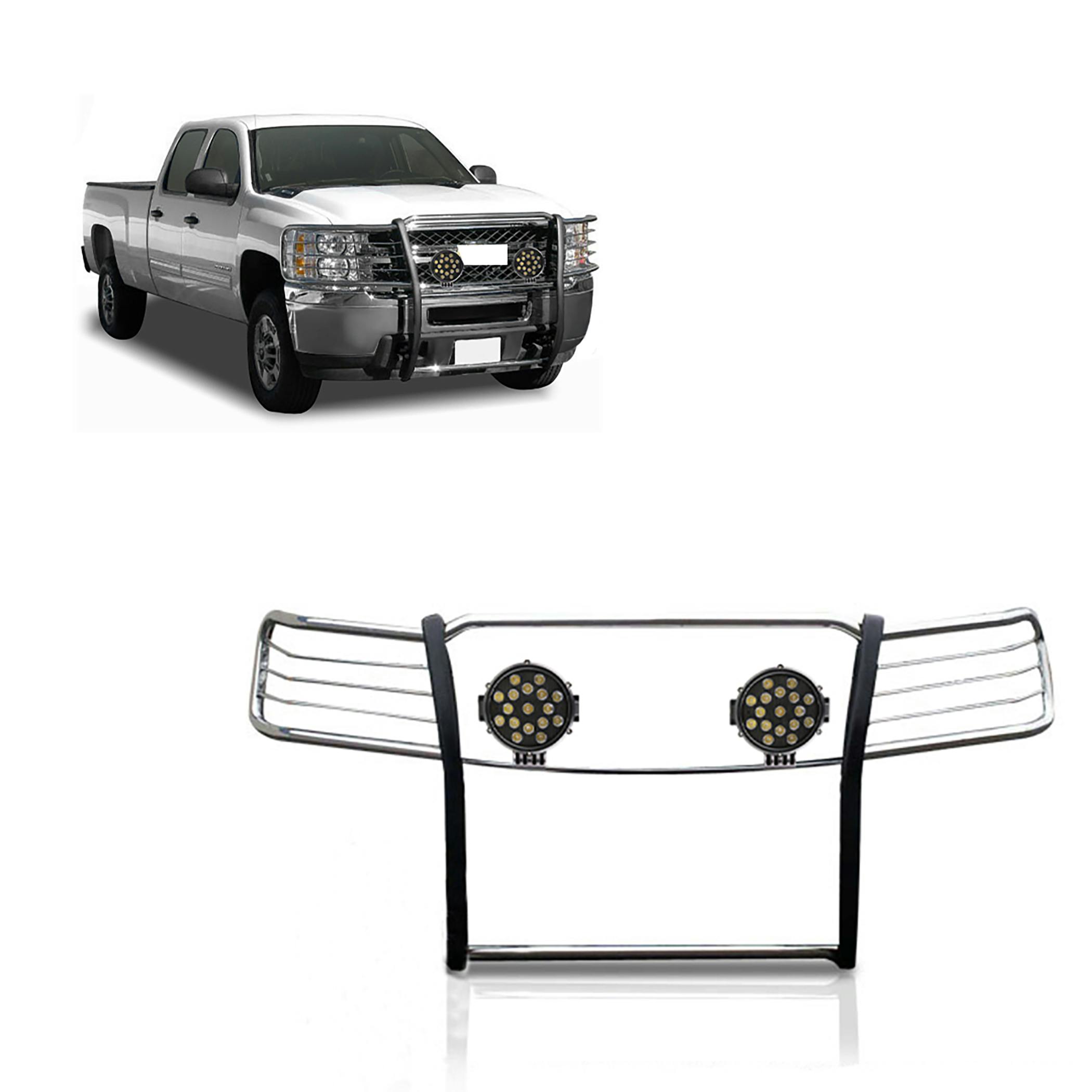 Black Horse Off Road 17GT27MSS-PLB Grille Guard Kit