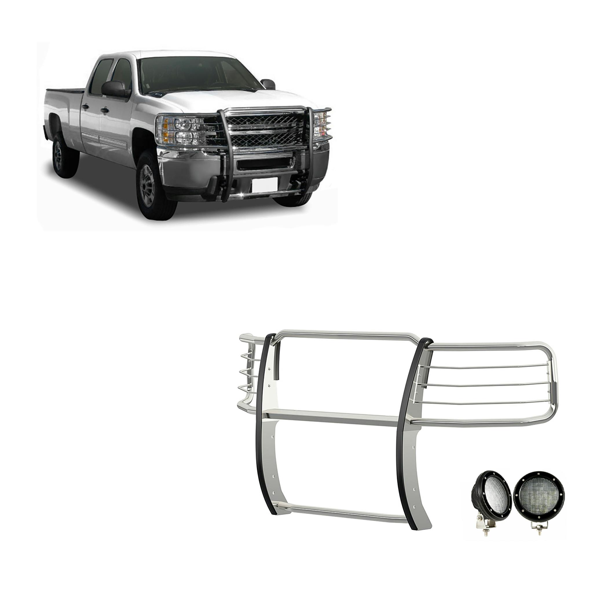 Black Horse Off Road 17GT27MSS-PLFB Grille Guard Kit