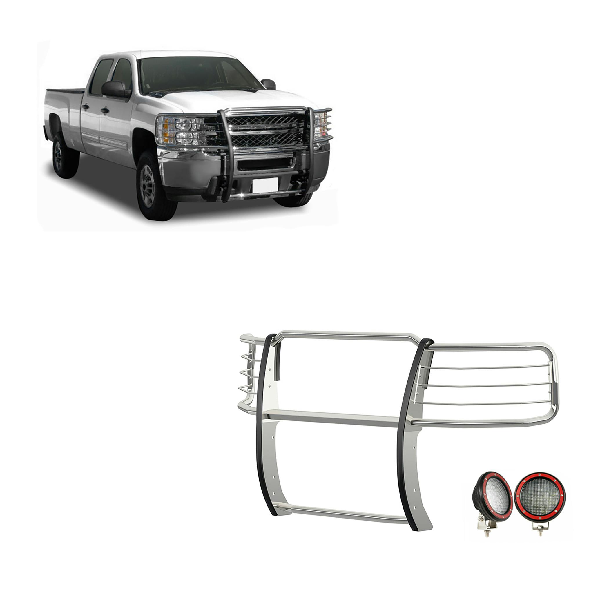 Black Horse Off Road 17GT27MSS-PLFR Grille Guard Kit