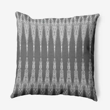 18″ x 18″ Gray and White Canterbury Geometric Pattern Outdoor Throw Pillow