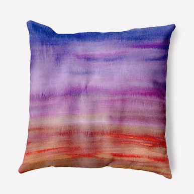 18″ x 18″ Orange and Purple Sunset Beauty Outdoor Throw Pillow