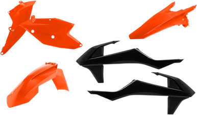 ACERBIS Standard Replacement Body Kit- OE Black/Orange - KTM 2634065569