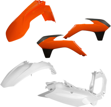 ACERBIS Standard Replacement Body Kit - '16 OE Orange/White - KTM 2314315135