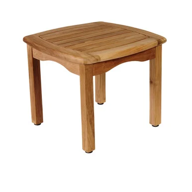 19″ Brown Intan Teak Solid Square Patio Side Table