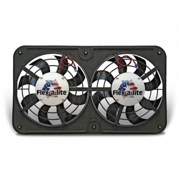 Early Chevy Dual Electric Fan Kit, Flex-A-Lite, 12'', 2500CFM 1949-1954