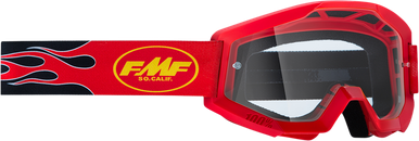 FMF PowerCore Goggles - Flame - Red - Clear F-50050-00008