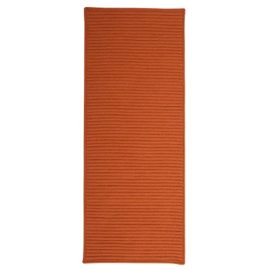 2.5′ x 15′ Burnt Orange All Purpose Handmade Reversible Rectangle Mudroom Area Throw Rug Runner
