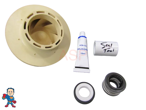 2.5HP Impeller & Seal Kit for Jacuzzi Premium/Sundance Spas (May 2009+) – 56 Frame