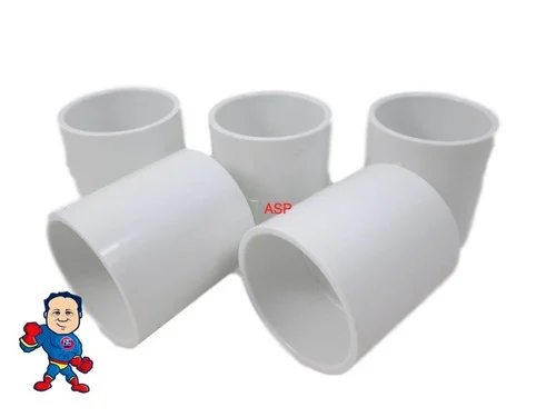 2 Inch PVC Slip Coupler for Hot Tub Plumbing – Pack of 5 Fittings