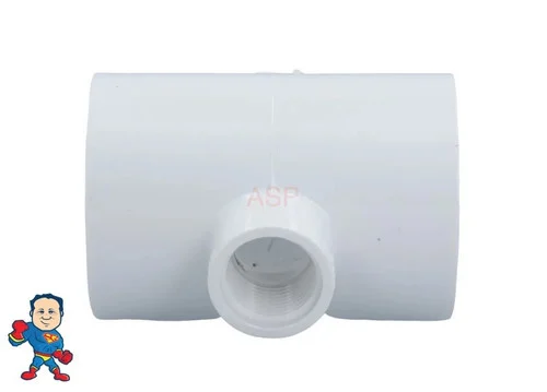 2″ Slip x 3/4″ FPT x 2″ Slip Tee Fitting for Hot Tub Plumbing