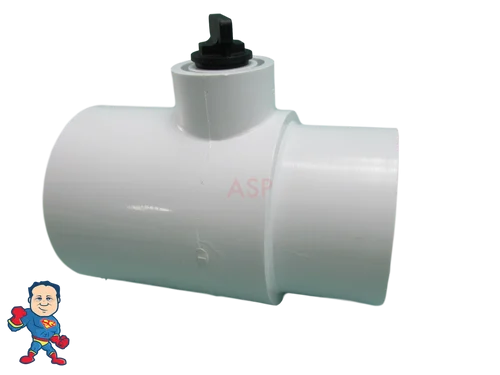 2″ Spigot x 2″ Slip x 3/8″ FPT Air Bleed Tee Fitting with Plug