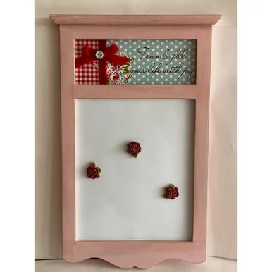 20.25″ Red and Blue Rectangular Wall Memo Board