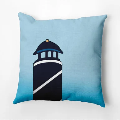 20″ x 20″ Blue and Black Safe Harbor Outdoor Throw Pillow