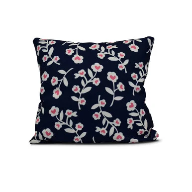 20″ x 20″ Blue and Pink Valentines Floral Outdoor Throw Pillow