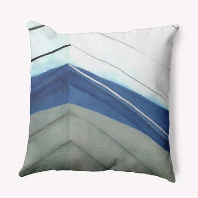 20″ x 20″ Gray and Blue Boat Bow Left Outdoor Throw Pillow