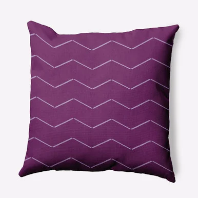 20″ x 20″ Purple Harlequin Stripe Outdoor Throw Pillow