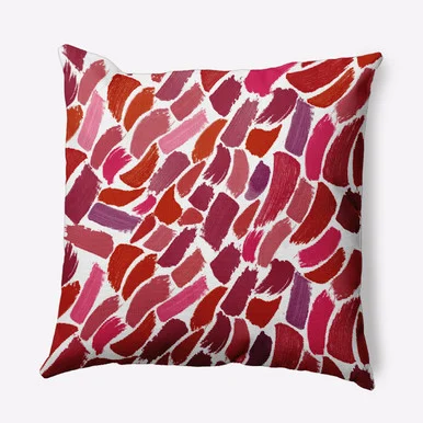 20″ x 20″ Red and Pink Wenstry Square Outdoor Throw Pillow