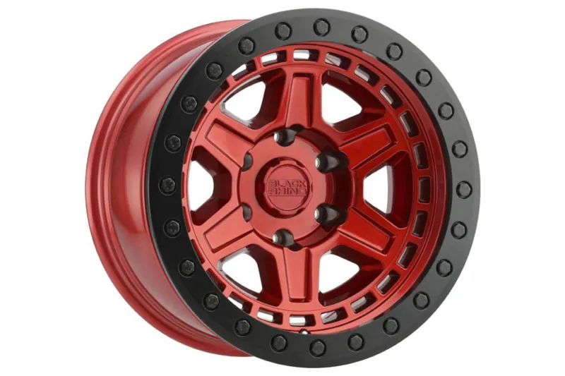 6×139.7mm Bolt Pattern Black Rhino 18×9.5 inch Reno Candy Red 12mm Offset Wheel | 1895REN126140R12