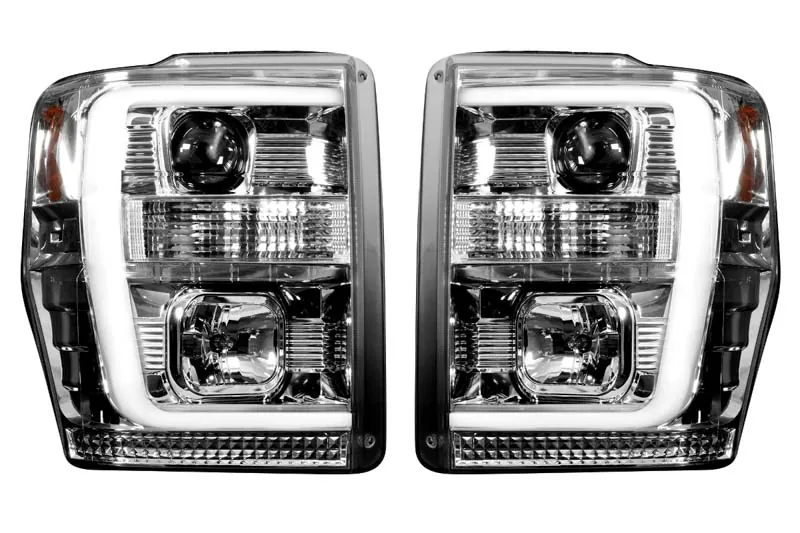 2008-2010 Ford F250 & F350 Recon Projector Headlights (Clear/Chrome) | 264196CLC