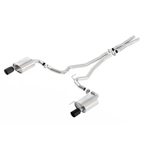 2015-2017 Ford Mustang 5.0L GT Ford Performance Dual Cat-Back Exhaust Touring (Black Tips) | M-5200-M8TB