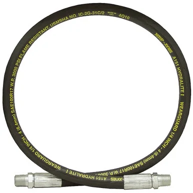 1/4″ x 60″ 1/4 NPTM x 1/4 NPTM SAE 100R17 Hydraulic Hose Assembly 3000 PSI NRP Jones