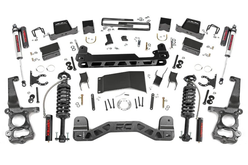 2015-2020 Ford F150 4WD Rough Country 6 inch Vertex Remote Reservoir Coilover Suspension Lift Kit with Vertex Shocks | 55750