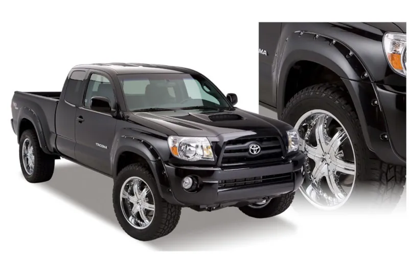 2005-2011 Toyota Tacoma with5′ Bed Bushwacker Pocket Style Fender Flare 4-Piece Set (Matte Black) | Part# 31925-02
