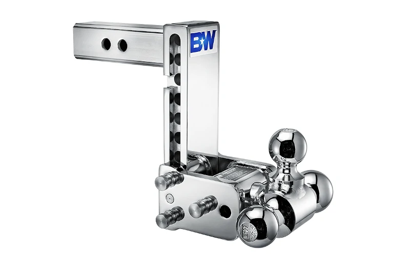 B&W Tow & Stow Adjustable Chrome 2 inch Multi-Ball Hitch (7in Drop-7.5in Rise) | TS10049C