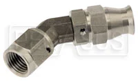 Forged Stainless 45 degree 4AN Hose End for -4 PTFE Hose