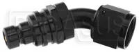 Quick-Disconnect Plug to 8AN Female, 45 Degree, 3000 Series