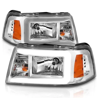 Anzo Ranger Crystal Headlights w/ Light Bar Chrome Housing (2001-2011)
