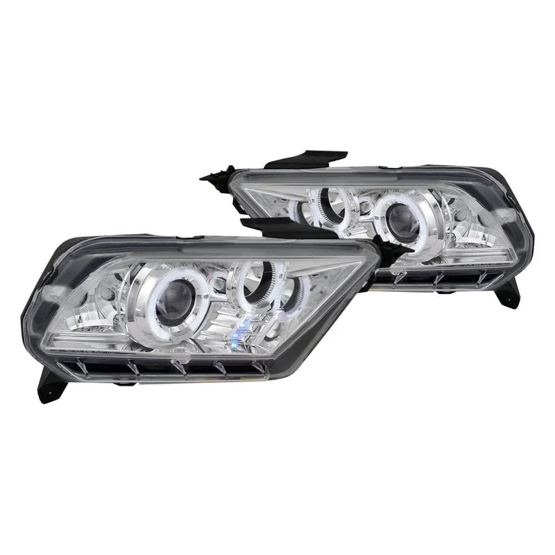 Spec-D Projector Headlights Ford Mustang (10-14) Dual Halo LED – Black or Chrome