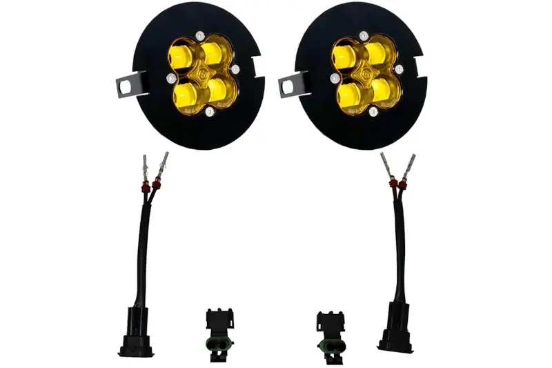 2006-2014 Ford F150 Baja Designs Squadron Amber SAE-Compliant LED Light Fog Kit (Includes Mounts) | 447705