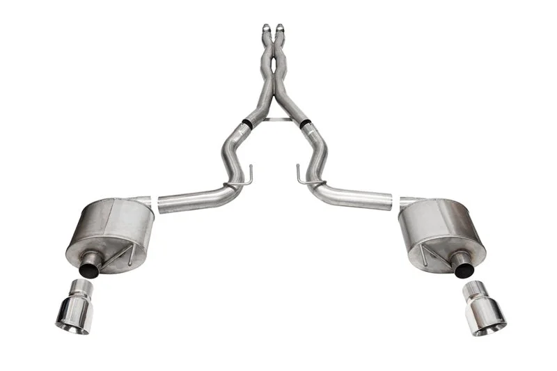 Corsa 2024 Ford MustangGT Sport Cat-Back Exhaust System 3.0in Dual Rear Exit w/4.5in Pro Series Tips (COR21254)
