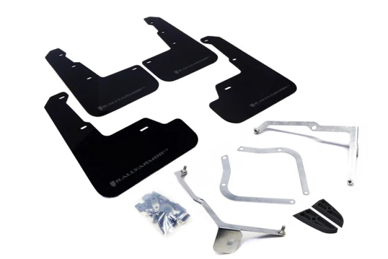 Rally Armor 15-21 Subaru WRX/STI Black UR Mud Flap w/Grey Logo (RALMF32-UR-BLK/GRY)