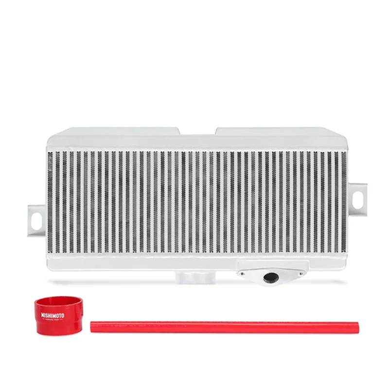 Mishimoto Subaru 08-15 WRX STi Top-Mount Intercooler Kit – Powder Coated Silver & Red Hoses (MISMMTMIC-STI-08SLRD)