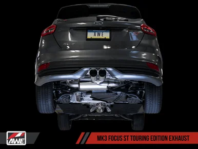 AWE Tuning Ford Focus ST Touring Edition Cat-back Exhaust – Non-Resonated – Chrome Silver Tips – 3015-32092
