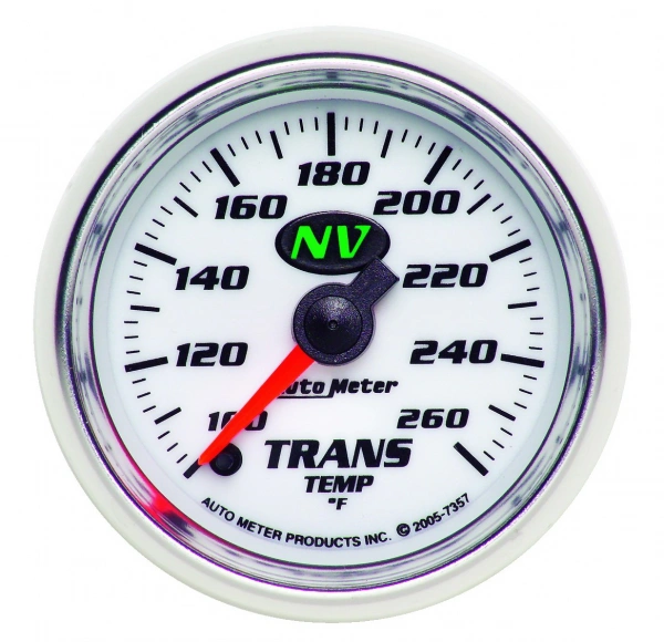 AutoMeter 2-1/16 in. TRANSMISSION TEMPERATURE, 100-260°Fahrenheit, NV – 7357