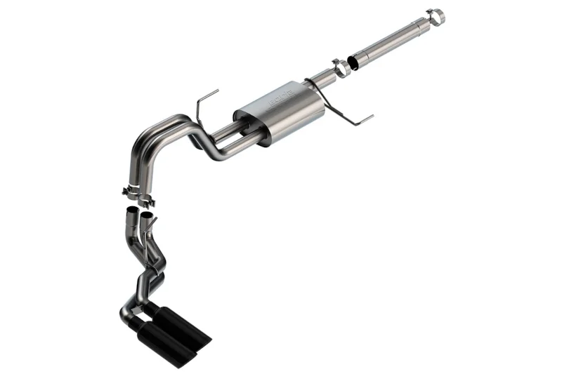 2021-2026 Ford F150 3.5L Powerboost Borla S-Type Cat-Back Exhaust w/ Black Tips | 140904BC