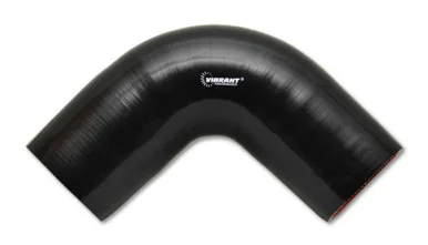 Vibrant 4 Ply Reinforced Silicone Elbow Connector – 1.75in I.D. – 90 deg. Elbow (BLACK) – 2843