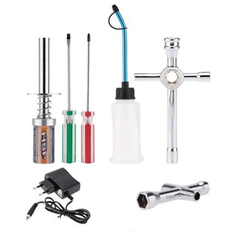 RC Engine Starter Kit Glow Plug Igniter Tools for 1:10 RC Car Engine HSP 80141 80142A