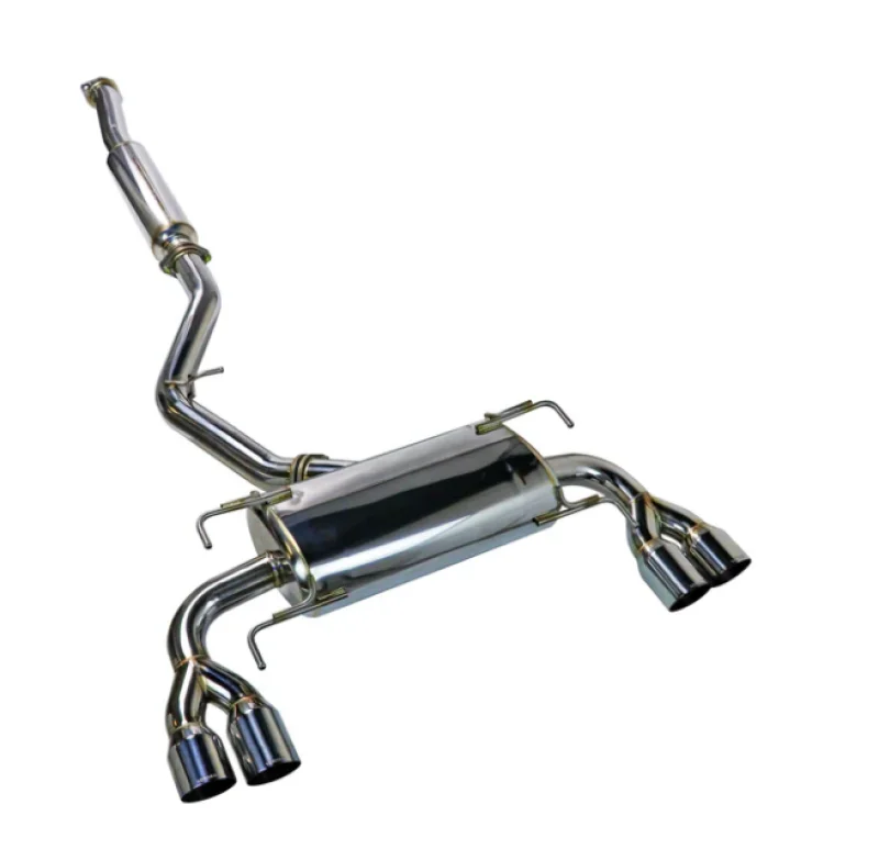 Remark 08-14 Subaru WRX STi GR Hatch Sports Touring Cat-Back Exhaust – SS Quad Tips (Resonated) (REMRK-C2076S-02)