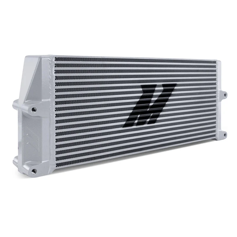 Mishimoto Heavy-Duty Oil Cooler – 17in. Same-Side Outlets – Silver (MISMMOC-SSO-17SL)